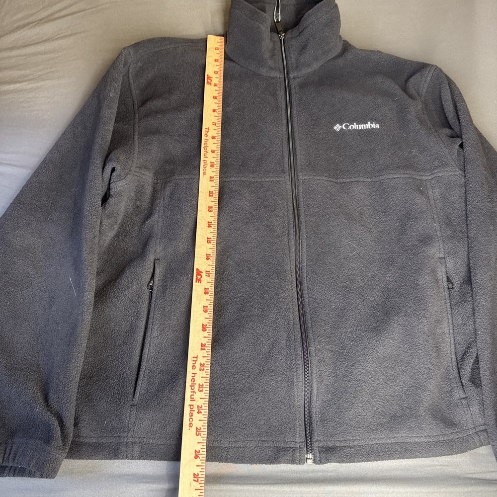 Columbia Full Zip Fleece Jacket Mens Large Blue Outdoor Hiking Layer Casual‎ - Picture 5 of 10